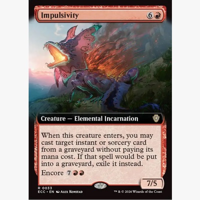 牌客窝 万智牌  激奋 Impulsivity 金 红色