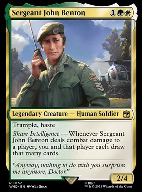 君君的牌客窝万智牌 神秘博士WHO  Sergeant John Benton  金 多