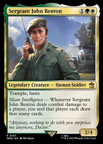 君君的牌客窝万智牌 神秘博士WHO  Sergeant John Benton  金 多