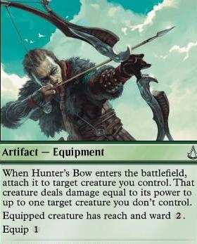 牌客窝 万智牌  猎人弓 Hunter's Bow 银 绿色