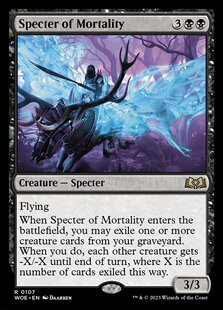 牌客窝 万智牌  夺命幽灵 Specter of Mortality 金 黑色