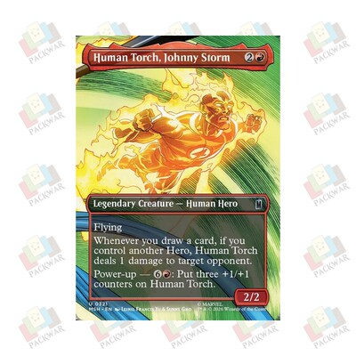 万智牌 霹雳火强尼·斯托姆 Human Torch, Johnny Storm 银 红 闪