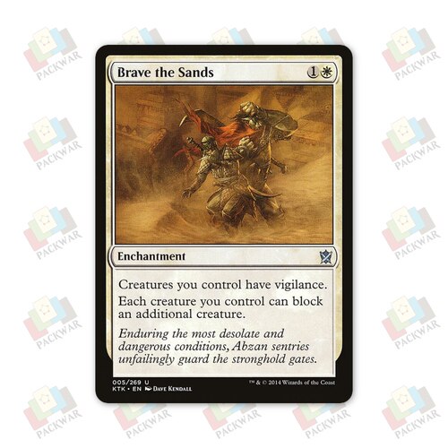 万智牌 牌客窝  不惧黄砂 Brave the Sands  银 白