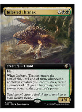 牌客窝 万智牌  病变叉齿蜥 Infested Thrinax 金 多