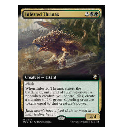 牌客窝 万智牌  病变叉齿蜥 Infested Thrinax 金 多