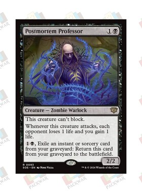 牌客窝 万智牌 验尸专家 Postmortem Professor 金 黑 闪