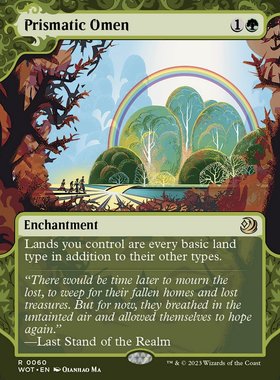 牌客窝 万智牌 五彩预兆 Prismatic Omen 金 绿色