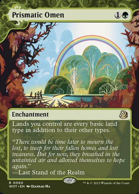 牌客窝 万智牌 五彩预兆 Prismatic Omen 金 绿色