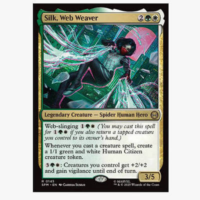 牌客窝 万智牌 织网者蛛丝 Silk, Web Weaver 金 多色