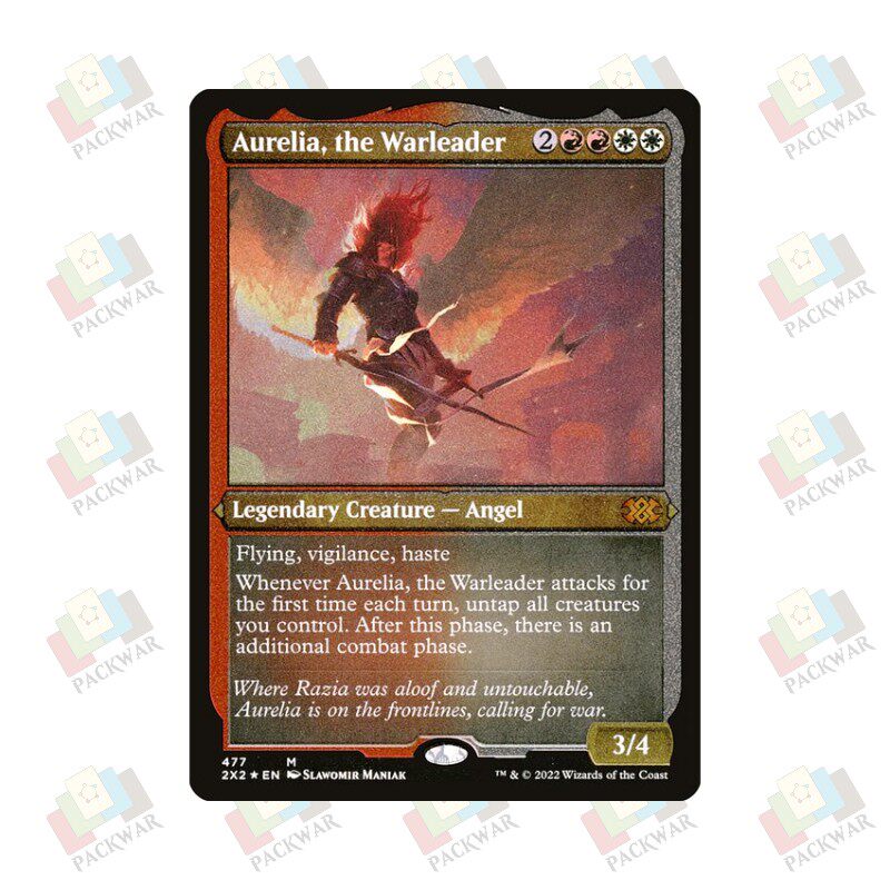 牌客窝 万智牌 战领欧瑞梨 Aurelia, the Warleader 秘稀 多色 闪图片