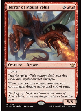 牌客窝 万智牌 维鲁斯山骇龙 Terror of Mount Velus 金 红色