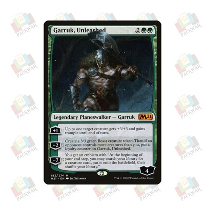 牌客窝 万智牌 无拘贾路 Garruk, Unleashed 秘稀 绿 闪