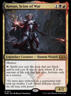 牌客窝 万智牌 尚武后裔萝婉 Rowan, Scion of War 秘稀 多色 闪