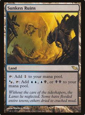 牌客窝 万智牌  沉没废墟  Sunken Ruins 金 地 闪