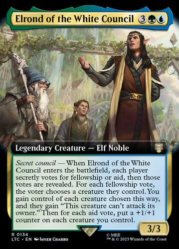 万智牌 白道会的埃尔隆德 Elrond of the White Council 金 多