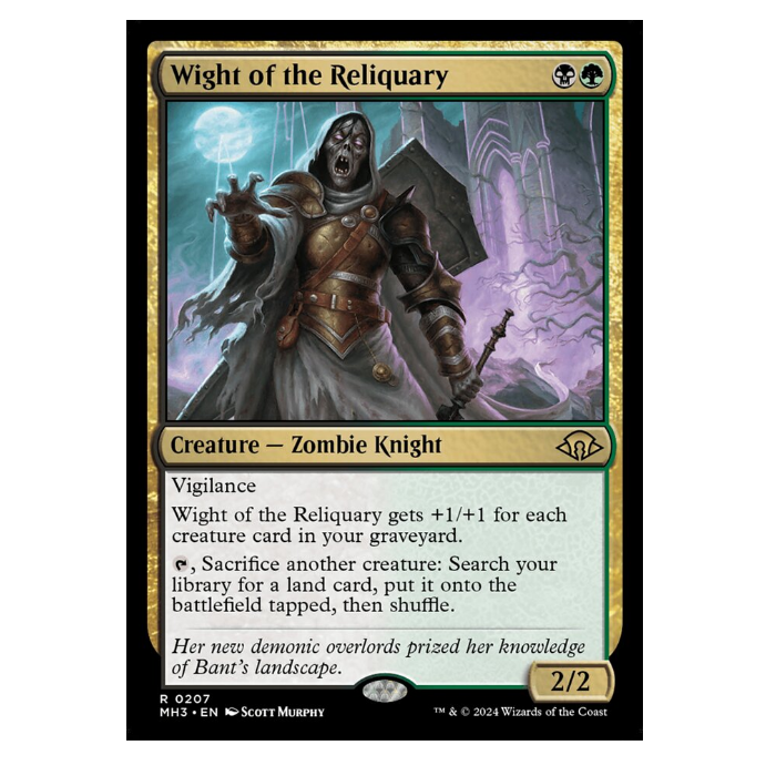 牌客窝 万智牌 圣物老妖 Wight of the Reliquary 金 多色