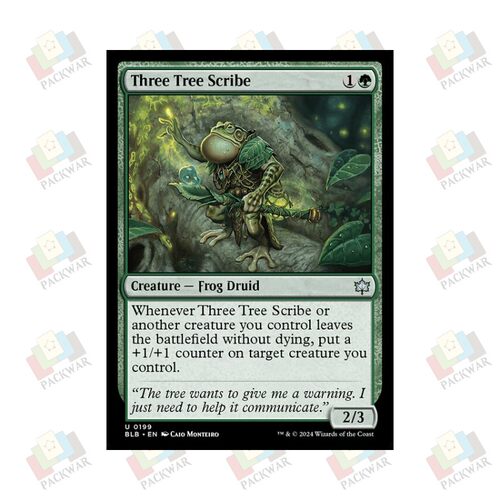 牌客窝 万智牌 三树城书吏 Three Tree Scribe 银 绿 闪