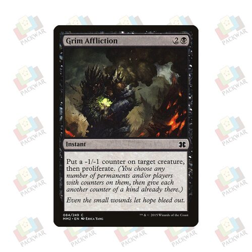 牌客窝 万智牌 残酷折磨 Grim Affliction 铁 黑 闪