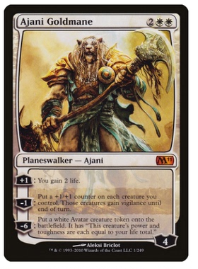 牌客窝 万智牌 金鬃阿耶尼  Ajani Goldmane 秘稀 白