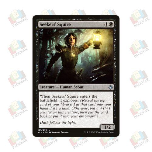 牌客窝 万智牌 访圣团扈从 Seekers' Squire 银 黑 闪