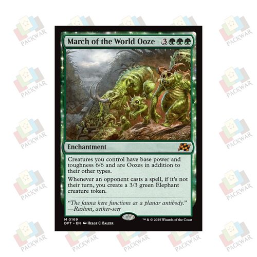 牌客窝 万智牌 流浆行进 March of the World Ooze 秘稀 绿 扩画