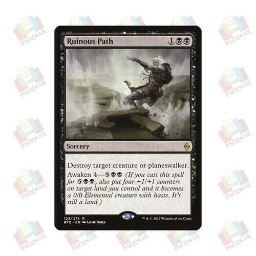 牌客窝 万智牌 毁坏之径 Ruinous Path 金 黑 闪