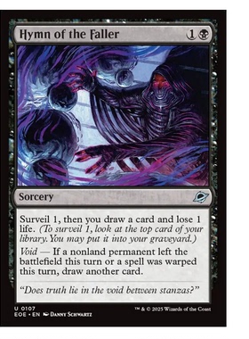 牌客窝 万智牌 斩命使赞曲 Hymn of the Faller 银 黑色