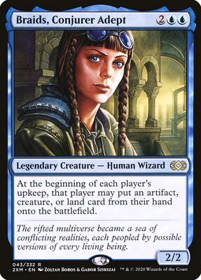 牌客窝 万智牌  咒法专家布蕾德 Braids, Conjurer Adept 金 蓝