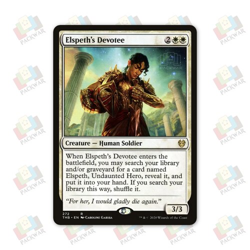 牌客窝 万智牌 艾紫培的信徒 Elspeth's Devotee 金 白 闪