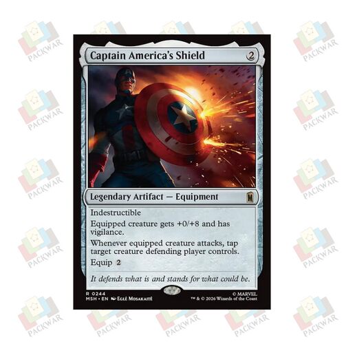 牌客窝 万智牌 美国队长之盾 Captain America's Shield 金 无色