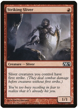 牌客窝 万智牌  先击裂片妖  Striking Sliver  铁 红 闪