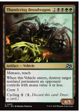 牌客窝 万智牌 轰鸣虫群车 Thundering Broodwagon 银 多