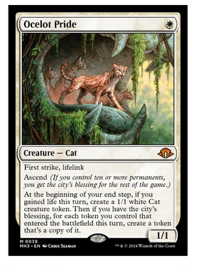 牌客窝 万智牌 Ocelot Pride 豹猫群 秘稀 白色