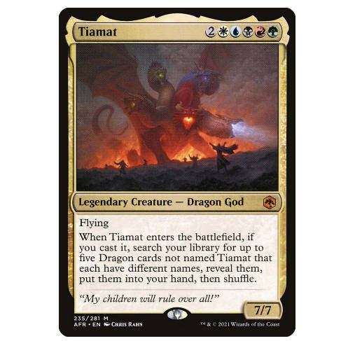 牌客窝 万智牌 提亚玛特 Tiamat 秘稀 多色 闪