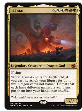 牌客窝 万智牌 提亚玛特 Tiamat 秘稀 多色 闪