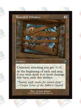 牌客窝 万智牌 钉板窗户 Boarded Window 银 无色 闪