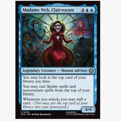 牌客窝 万智牌 千里眼蜘蛛夫人 Madame Web, Clairvoyant 银 蓝