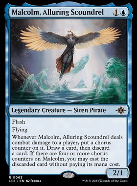 万智牌 迷声恶棍马科姆 Malcolm, Alluring Scoundrel 金 蓝