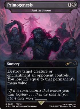 牌客窝 万智牌 喂饱虫群 Feed the Swarm 金/铁 黑 闪