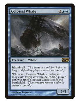 牌客窝 万智牌  超巨鲸  Colossal Whale  金 蓝