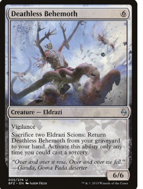 牌客窝 万智牌 不亡贝西摩斯 Deathless Behemoth 银 神器 中 BFZ