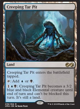 牌客窝 万智牌 恶心焦油坑 Creeping Tar Pit 金 地 闪