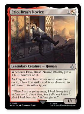 牌客窝 万智牌 不羁新手艾吉奥 Ezio, Brash Novice 银 多色