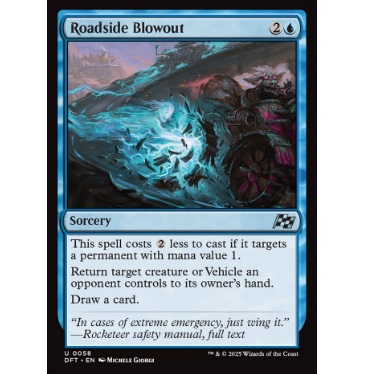 牌客窝 万智牌  路旁爆胎  Roadside Blowout 银 蓝