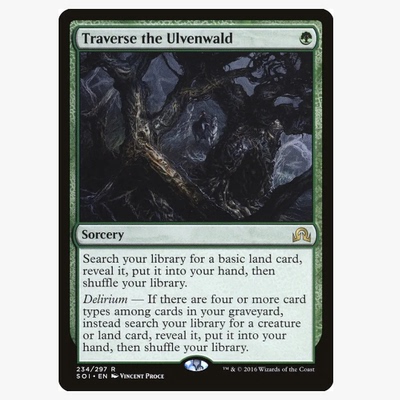 牌客窝 万智牌 穿越沃文森 Traverse the Ulvenwald 金 绿
