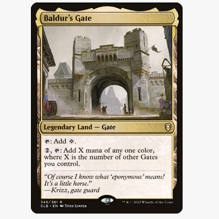 牌客窝 万智牌  博德之门 Baldur's Gate 金 地