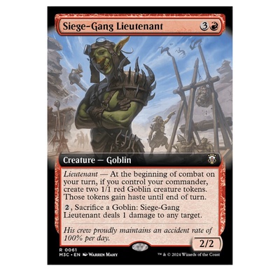 牌客窝 万智牌 攻城副官 Siege-Gang Lieutenant  金 红
