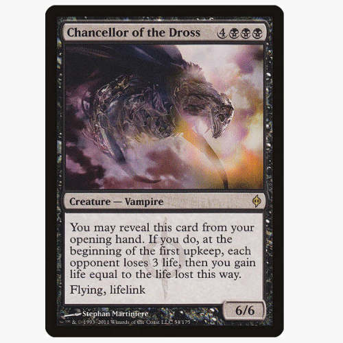 牌客窝 万智牌 蔓非沼督长 Chancellor of the Dross 金 黑