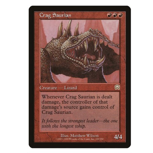 牌客窝 万智牌 峭壁蜥 Crag Saurian 金 红