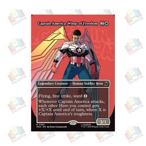 万智牌 自由之翼美国队长 Captain America,Wings of Freedom 金
